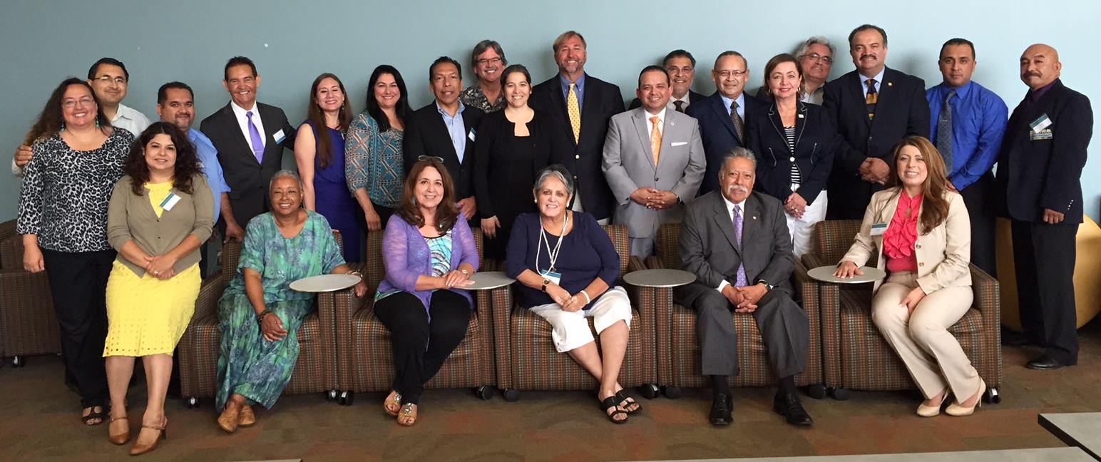 Kathryn with education and community leaders at a group gathering